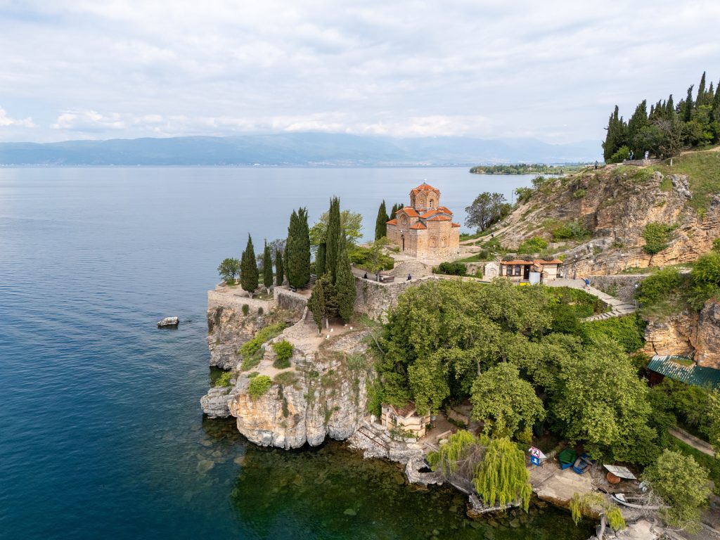 Temple by a lake in Macedonia