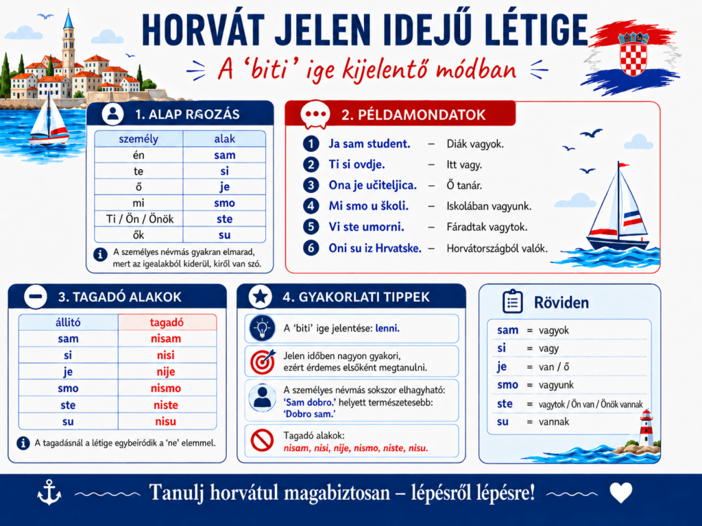 Horvát jelen idejű létige
